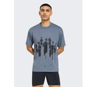 adidas Performance - Adi365 Aspyre - T-shirt da corsa con grafica color onice trasparente/nera-Grigio XXL