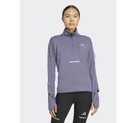 adidas performance - Adi365 Climawarm+ - T-shirt da corsa viola preloved con zip corta S