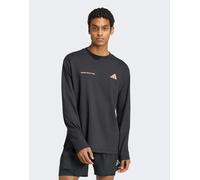 adidas performance - Adi365 Running Community Culture - Camicia a maniche lunghe nera/solare turbo-Nero M