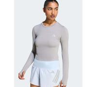 adidas performance - Adi365 Running Essentials - Camicia a maniche lunghe color grigio medio mélange XL