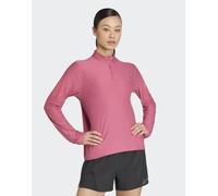 adidas Donna Adi365 Running Iconic Half Zip Sweatshirt, Dual Magenta, XXS