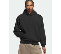 adidas performance - Adidas Basketball - Felpa con cappuccio nera in pile-Nero 2XS