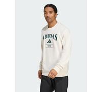 adidas performance - Adidas Heritage - Felpa girocollo bianco gesso/edera aurora con grafica 3XL