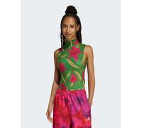 adidas Femme x Farm Rio Bodysuit, preloved Lime/Bahia Magenta/Crew Green, XS