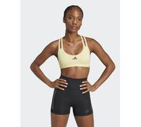 adidas Performance - Aeroimpact Luxe - Reggiseno da allenamento giallo polvere a supporto leggero XS A-B Cup