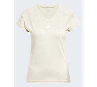 adidas Performance - Aeroready Train Essentials - T-shirt beige / bianca con scollo a V e logo minimal-Neutro 2XS
