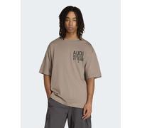 adidas Performance - Audi Formula One Team Elevated - T-shirt a maniche corte marrone semplice e rosso hi-res S