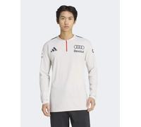 POLO A MANICHE LUNGHE AUDI REVOLUT F1 TEAM ENGINEERS & MARKETING Chalk Pearl / Iron Metallic L