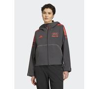 adidas Donna Audi Revolut Formula One Team 2026 Mechanics Rain Jacket Coat, utility black/hi-res red, L