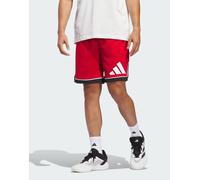 adidas performance - Basketball Badge Of Sport - Pantaloncini rosso team power / neri XS 11in