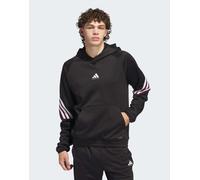 adidas performance - Basketball Crazy Warm - Felpa con cappuccio in pile nera / bianca-Nero 2XL