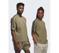 adidas Performance - Basketball - Felpa a maniche corte gender neutral verde oliva strata 4XL