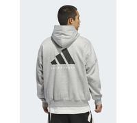 Felpa con cappuccio adidas Basketball Fleece (Neutral) Medium Grey Heather L