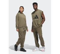 adidas Performance - Basketball - Joggers in pile color oliva strata-Verde 4XL