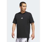 adidas Performance - Basketball - T-shirt nera e bianca con grafica-Nero S