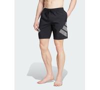 ADIDAS SPORTSWEAR Pantaloncini da surf 'Big Bars' grigio / nero Uomo ADIDAS SPORTSWEAR Sxregular