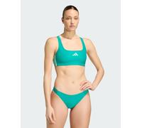 adidas Donna 3 Stripes V-Back Bikini Swimwear, Equipment Green/Clear Mint, 40