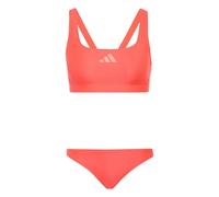 adidas Donna 3 Stripes V-Back Bikini Swimwear, Solar Turbo/Frozen Turbo, 46