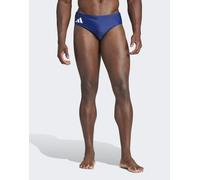 adidas Performance - Boxer da bagno blu scuro e bianchi tinta unita XS