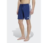 adidas Performance - Boxer da bagno da 8“ blu scuro/bianchi con 3 strisce L