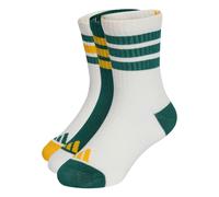 adidas Unisex - Bambini e ragazzi 3Stripes Cushioned Sportswear Crew Socks 3 Pair Pack Socks, off white/collegiate green/off white, 3-4 Years