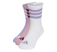 adidas Unisex - Bambini e ragazzi 3Stripes Cushioned Sportswear Crew Socks 3 Pair Pack Socks, magic lilac/white/magic mauve, 5-6 Years