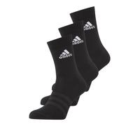 adidas Unisex - Adulto Cushioned Crew Socks 3 Pairs, Black / White, 10.5-12.5