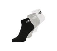 adidas Unisex - Adulto Cushioned Sportswear Ankle Socks 3 Pairs, Medium Grey Heather / White / Black, 4.5-6