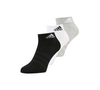 adidas Unisex - Adulto Thin and Light Ankle Socks 3 Pairs, Medium Grey Heather / White / Black, 8.5-10