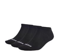 adidas Mixte Thin Linear Low-Cut Socks 3 Pairs, Black / White, 42-45