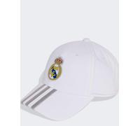 adidas Performance - Cappello con visiera del Real Madrid bianco e grigio chiaro tinta unita per le partite in casa L-XL