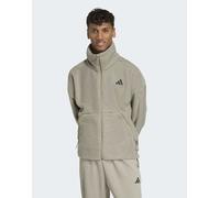 adidas performance - City - Giacca tecnica in pile argento ciottolo con zip XS