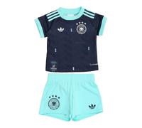 Adidas Germany 26/27 Baby Away Short Sleeve Junior Set Blu 9-12 Months Bambini