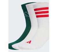 adidas Performance - Confezione da 3 paia di calzini bianchi e prugna polvere con logo-Bianco 40-42