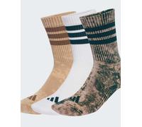 adidas - 3 Stripes Cushioned Crew Stone Wash 3-Pack - Calze casual EU 37-39 - S bianco