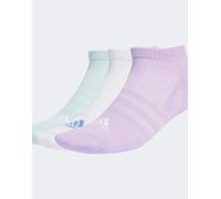 adidas Performance - Confezione da 3 paia di calzini imbottiti corti prugna polvere, bianco e menta sfocato-Viola 46-48
