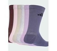 adidas Unisex - Adulto CUSHIONED CREW SOCKS 6 PAIR PACK, Aurora Ruby/Preloved Violet/Powder Plum/Light Grey Heather, 8.5-10