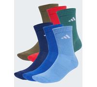adidas performance - Confezione da 6 paia di calzini corti ammortizzati blu scuro, blu reale e oliva 13-14.5