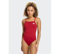 adidas Performance - Costume da bagno rosso con spalline sottili e scollo a V sul retro W42