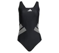 ADIDAS PERFORMANCE Costume intero sportivo 'Logo C-back' grigio / nero / bianco Donna ADIDAS PERFORMANCE XS