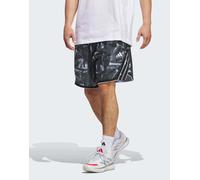 adidas performance - Crazy Lite - Pantaloncini bianchi / neri con stampa-Bianco S 5in