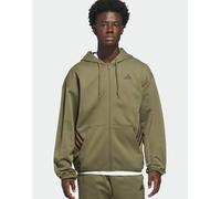 adidas Performance - Crazy Warm - Felpa con cappuccio e zip intera color oliva strata/arancione lucido-Verde M