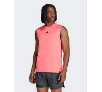 adidas Performance - D4T Primelift - Top senza maniche con 3 strisce - Pure Turbo-Rosa L