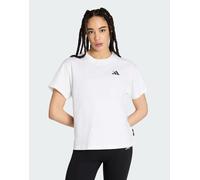 adidas Performance - Embroidery Pack - T-shirt bianca ampia con grafica ricamata-Bianco S