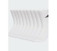 adidas Performance - Essentials - Calzini ammortizzati 10pp bianchi e neri-Bianco 40-42