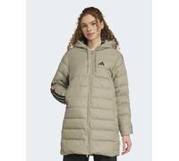 Parka imbottito leggero con cappuccio tecnologia CLIMAWARM e 3 strisce Essentials. Silver Pebble XS