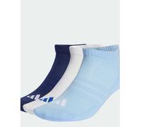 adidas Performance - Essentials - Confezione da 3 paia di calzini bassi ammortizzati blu scuro/bianco/blu acceso 40-42