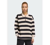 adidas performance - Essentials Contemporary - Polo a maniche lunghe in spugna lino nero/cristallo M