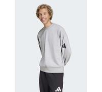 Felpa Essentials Loose Fit 3 Bar Logo Medium Grey Heather / Black 2XL
