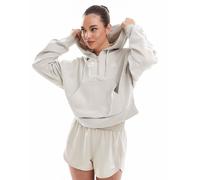 adidas Femme Essentials 3-Stripes French Terry Quarter-Zip Hoodie, Wonder Alumina/White, S